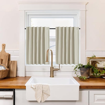 RYB HOME 100% Blackout Short Curtains by RYBHOME