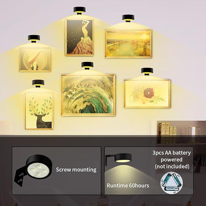 Arixinks 3PACK Picture Light Battery Operated - Image 3
