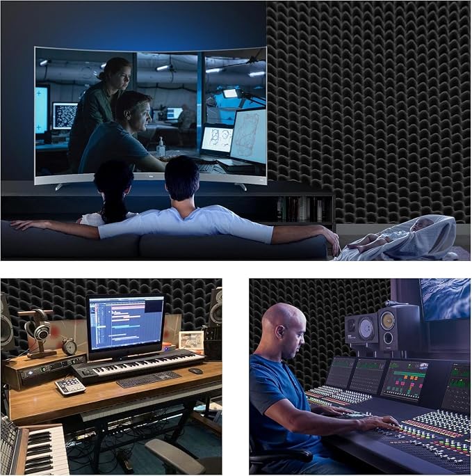 4 Pack Sound Proof Foam Panels |48"×24"×2" Quick-Recovery Soundproof Wall - Image 5
