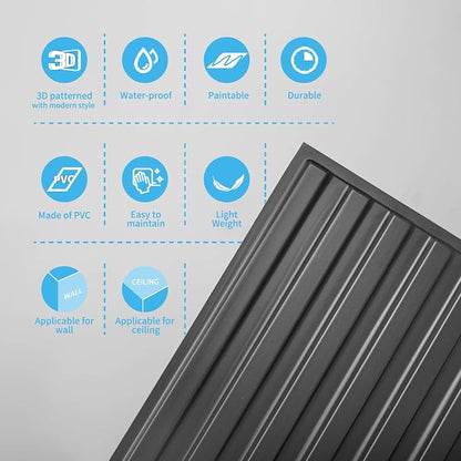 Art3d 6-Pack Slat Design 3D Wall Panels - Image 7