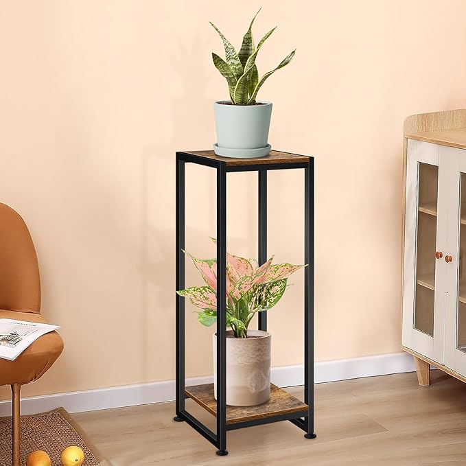 Plant Stand Indoor, 31.5'' Tall Wood Plant Stands Heavy Duty Pedestal Stand for Indoor Outdoor, Modern Corner Flower Stand for Patio, Living Room, Balcony