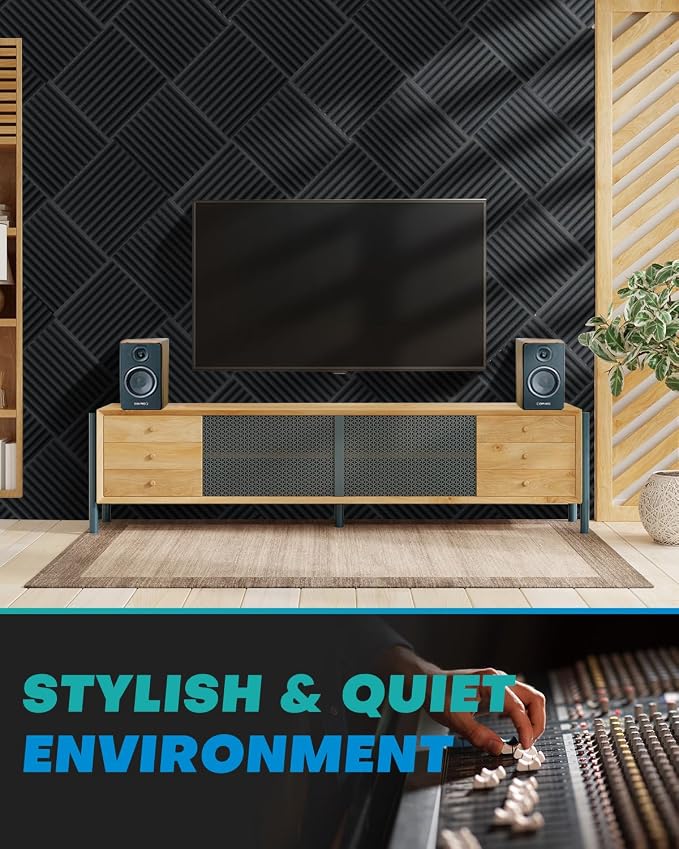 52 Pack Acoustic Foam Panels, High Density Acoustic Panels Sound Absorbing - Image 4
