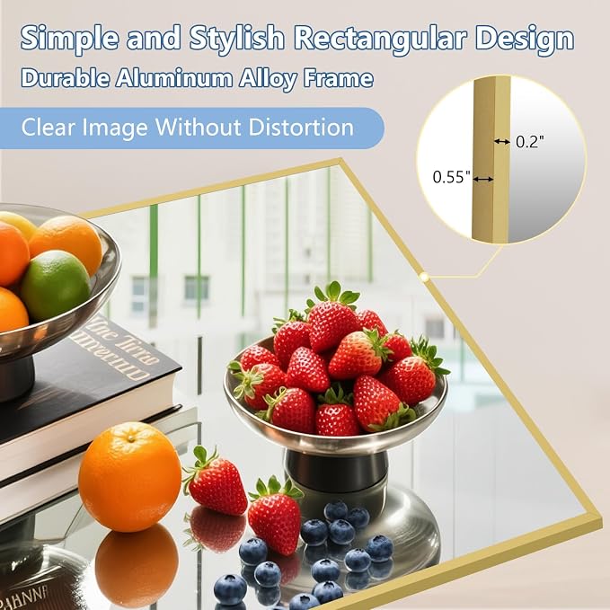 Oversized Standing Mirror Full Length, Hanging or Wall Mounted, Full Body Mirror - Image 4