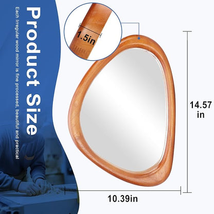 MAGFLERUM Asymmetrical Mirror Set of 2, 15 * 10 inch Irregular Wall Mirror - Image 2
