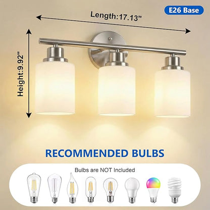 Unicozin 3 Light Bathroom Light Fixtures, Modern Vanity Lights - Image 2