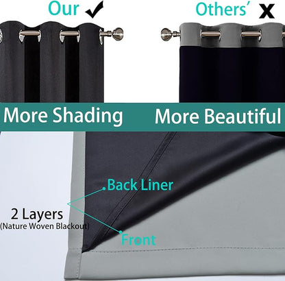 Yakamok 63 Inch Length 100% Blackout Curtains - Image 5