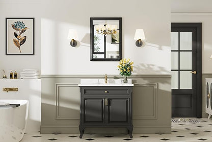 Briivue 22x30 Inch Black Bathroom Mirror - Image 3