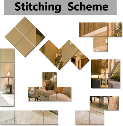 Wall Mirrors for Bedroom Door, Unbreakable Full Length Wall Mirrors Tiles - Image 3