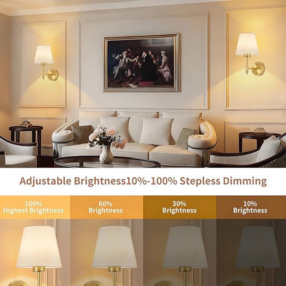 Battery Operated Wall Sconce Set of 2, Rechargeable Wireless Wall Lights - Image 6