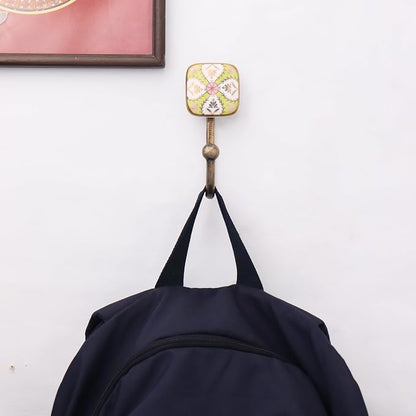 Indian Shelf Pack of 12 Ceramic Wall Hooks Modern - Image 9