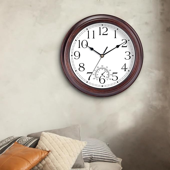 KECYET 8.5 Inch Outdoor Wall Clock - Image 3