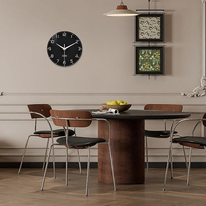 XNM Black Wall Clock Round 24 Inch Battery Operated Silent Wall Clock - Image 6