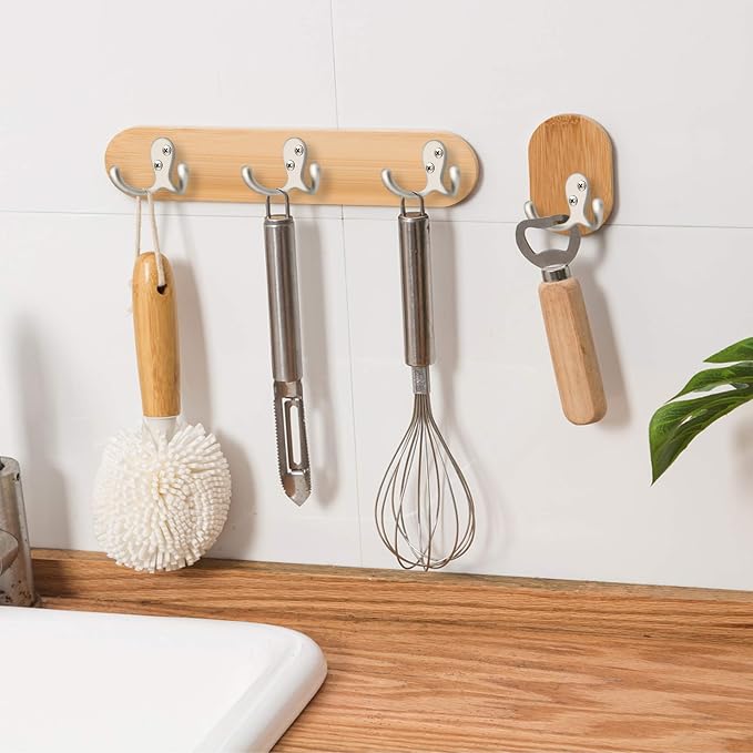 IBosins 28 Pack Heavy Duty Double Prong Coat Hooks Wall Mounted - Image 5
