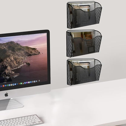 Gawerk 3 Pack Wall File Organizer, Mesh Wall File Pocket Mail Organizer Hanging - Image 4