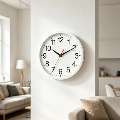 Rohioue Wall Clock Modern 10 Inch Battery Operated Silent Non Ticking Analog - Image 7