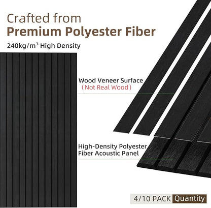 TO-TH Wood-Look Acoustic Wall Panels, 10 Pack 47.2” x 23.6” Sound Panels - Image 2
