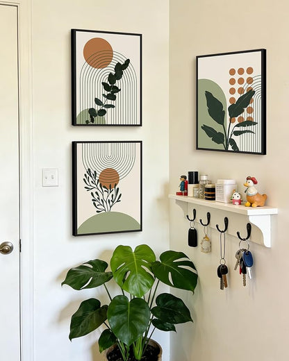 PHOPAGO Boho Plant Wall Art Green Botanical Bohemain Framed Wall Printing - Image 5