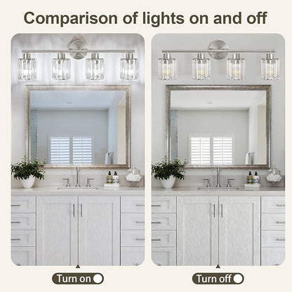 Crystal Bathroom Light Fixtures, Bathroom Lighting Fixtures Over Mirror - Image 7