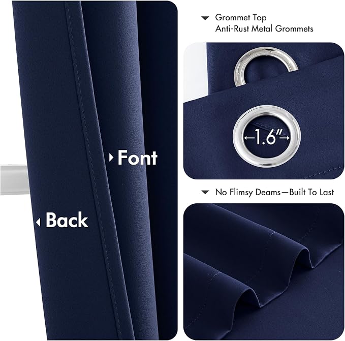 MIULEE Blackout Curtains for Bedroom Living Room 2 Panels, Thermal Insulated - Image 5