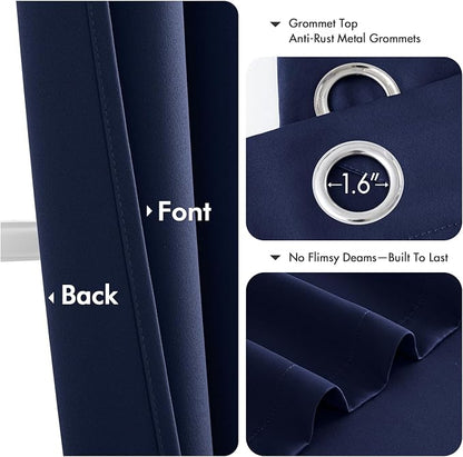 MIULEE Blackout Curtains for Bedroom Living Room 2 Panels, Thermal Insulated - Image 5