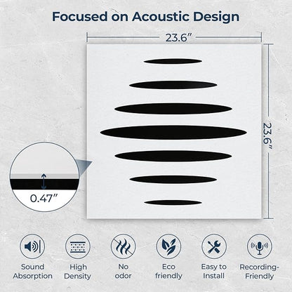 6 Pack Acoustic Wall Panels Self-Adhesive, 23.6" x 23.6" x 0.5" Acoustic Panels - Image 7