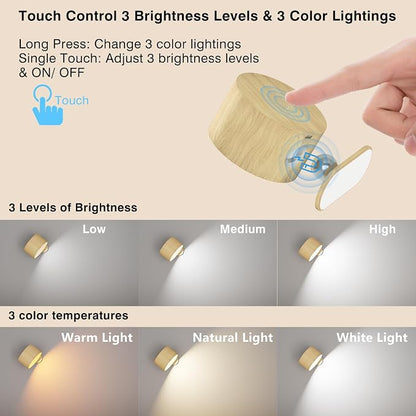 AKSDA Battery Operated Wall Light, LED Wall Sconce - Image 2
