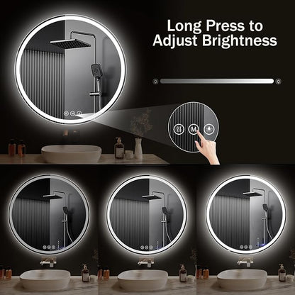 LED Bathroom Mirror 24 Inch Round Bathroom Mirror - Image 6