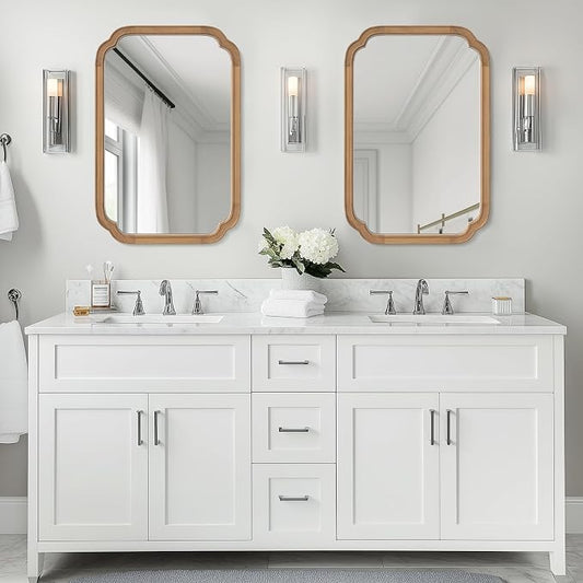 WallBeyond 20" x 30" Rounded Corner Arch Wall Mirror - Image 2