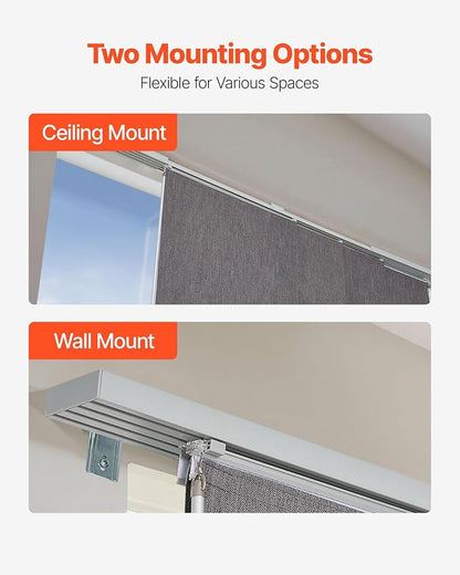 VEVOR Panel Track Blinds, Extendable Track from 45.8 in to 86 in W, Trimmable - Image 6