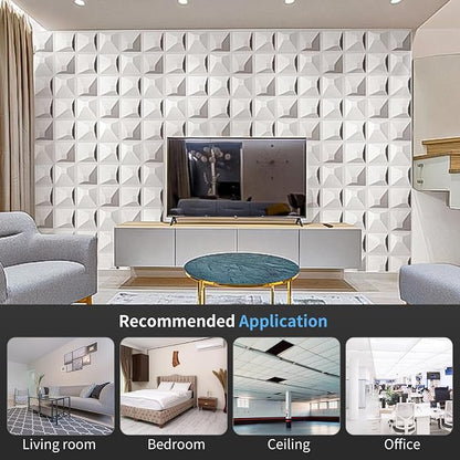 Art3d Decorative 3D Wall Panel, 32 Sq.FT PVC Interior Wall Decor - Image 2