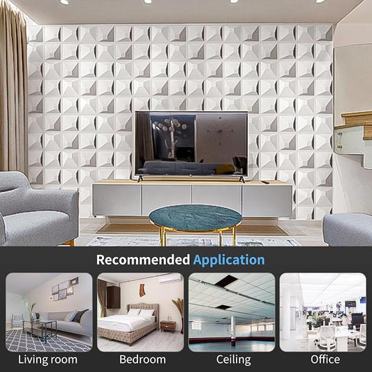 Art3d Decorative 3D Wall Panel, 32 Sq.FT PVC Interior Wall Decor - Image 2