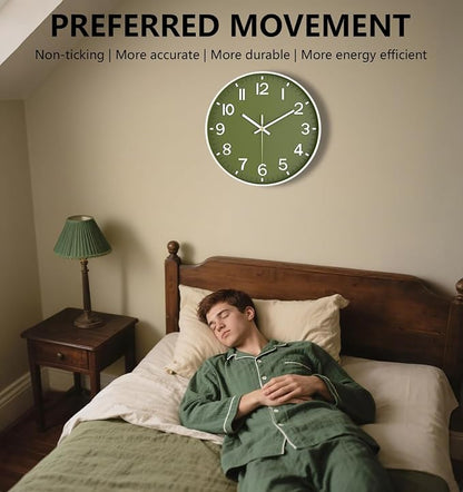Wall Clocks Battery Operated, 12 Inch Non Ticking Wall Clock, Silent Analog - Image 4