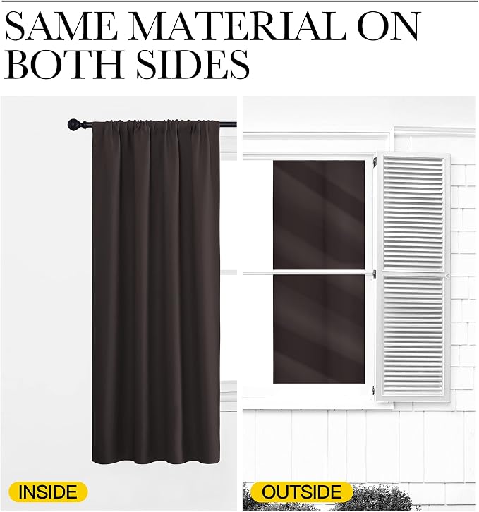 NICETOWN Blackout Curtains for Living Curtains, Thermal Insulated Noise - Image 5