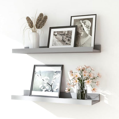 Floating Shelves for Wall Decor, Wall Mounted Wood Storage Shelf for Bedroom by Unknown