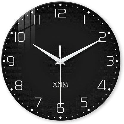 XNM Black Wall Clock Round 24 Inch Battery Operated Silent Wall Clock by XNMwallclock