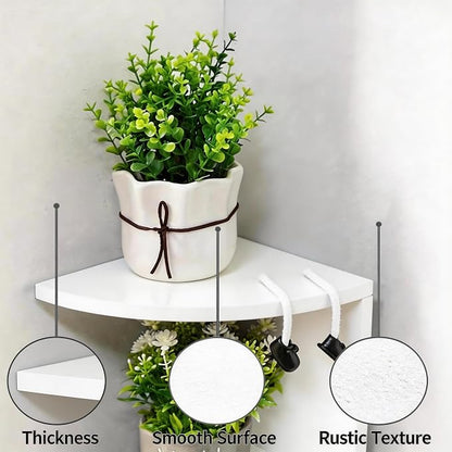 7-Tier Corner Shelf Wall Mount, Screw-Mounted Floating Bookshelf - Image 5