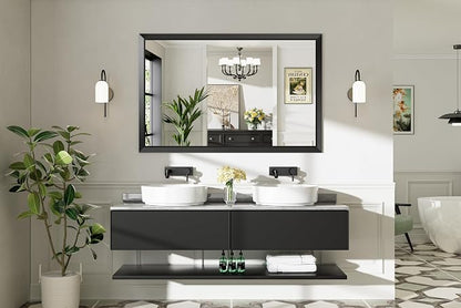 Briivue 55x36 Inch Black Bathroom Mirror - Image 3