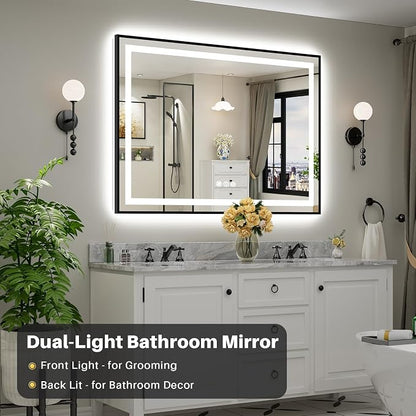 55x40 Inch LED Bathroom Mirror - Image 3