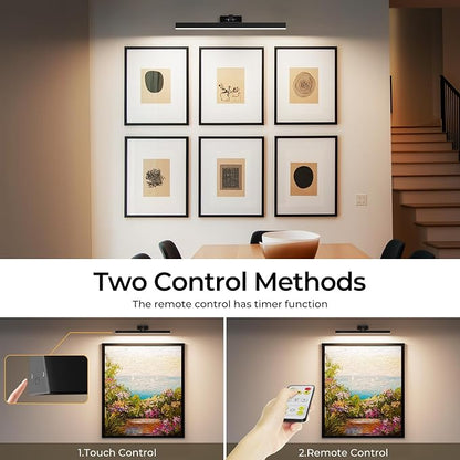 Afyuol Picture Lights for Wall, Battery Operated Picture Light 24in Gallery - Image 6