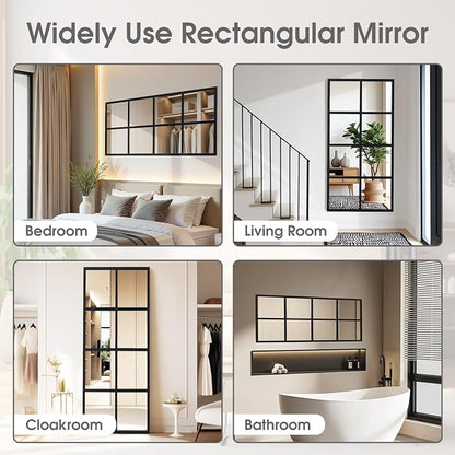 DUMOS Window Pane Mirror, 16x32 Inch Mirrors - Image 5