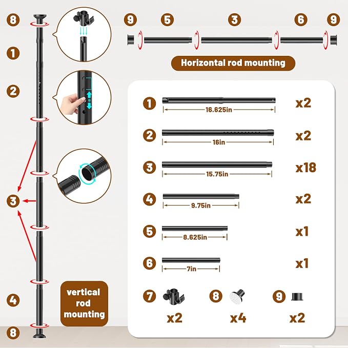 100% Blackout Room Divider Curtains Sets Cream White W100 x L84 in, 1 Panel - Image 6