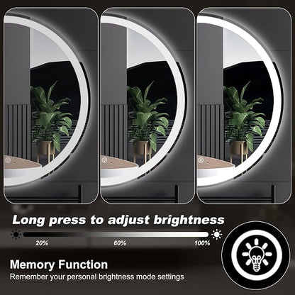 DUMOS 30 Inch Round LED Bathroom Mirror - Image 7