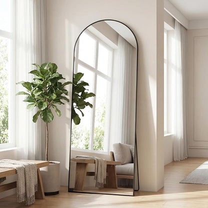 Sweetcrispy 65"x24" Arched Full Length Mirror, Leaning or Standing Full Body - Image 2