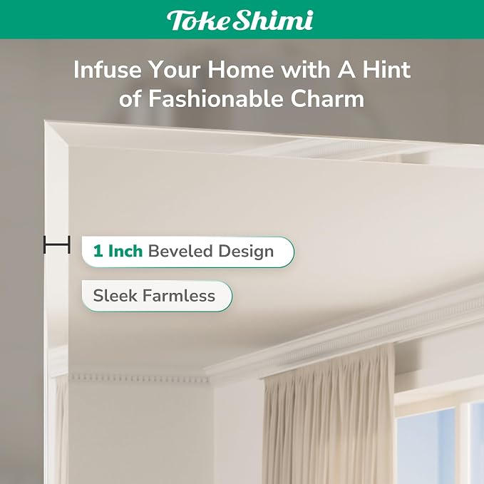 TokeShimi 24x36 Beveled Wall Mirror Decorative, Bathroom Vanity Mirrored - Image 5