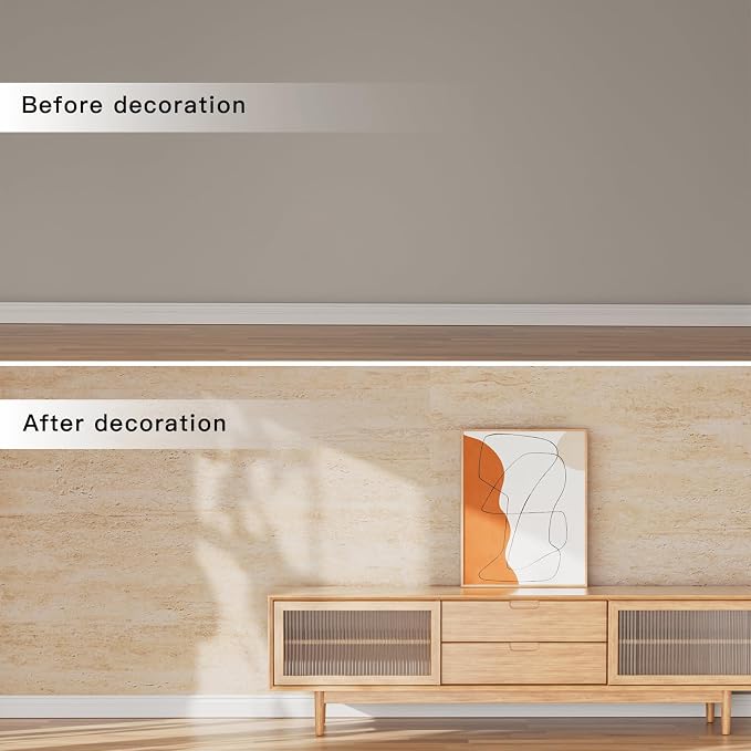 3D Wall Panels - 4PCS 47.2"x23.6" Faux Stone Wall Covering - MCM Modified Clay - Image 5