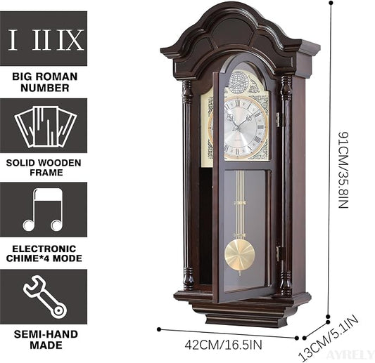 AYRELY® 36IN Big Grandfather Vintage Wall Clock - Image 2