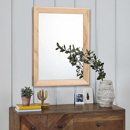 AAZZKANG Rustic Mirrors for Wall Rectangle Wood Frame Mirror Decorative for - Image 3
