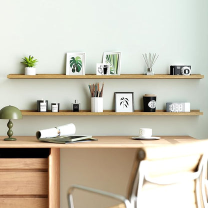 Long Floating Shelves for Wall Decor, Long Wall Mounted Storage Shelf for - Image 2
