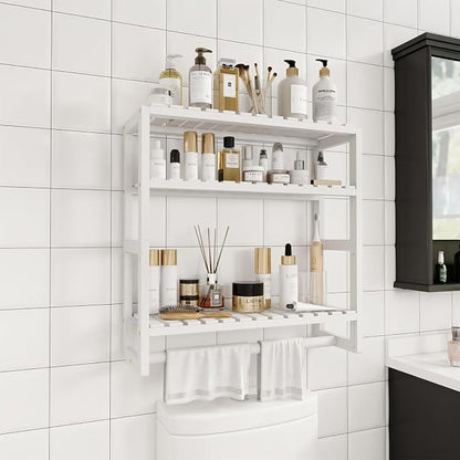 Galood Over The Toilet Storage Bathroom Shelves Wall Mounted 3 Tier Space Saver - Image 4