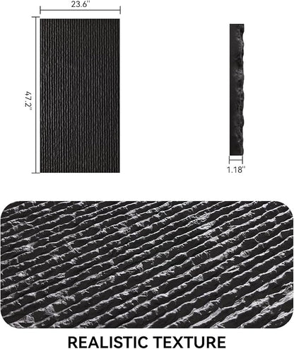 OUZUGIE 4 PCS Faux Stone Wall Panel 47.2’’ x 23.6’’ Interior Exterior Wall - Image 3